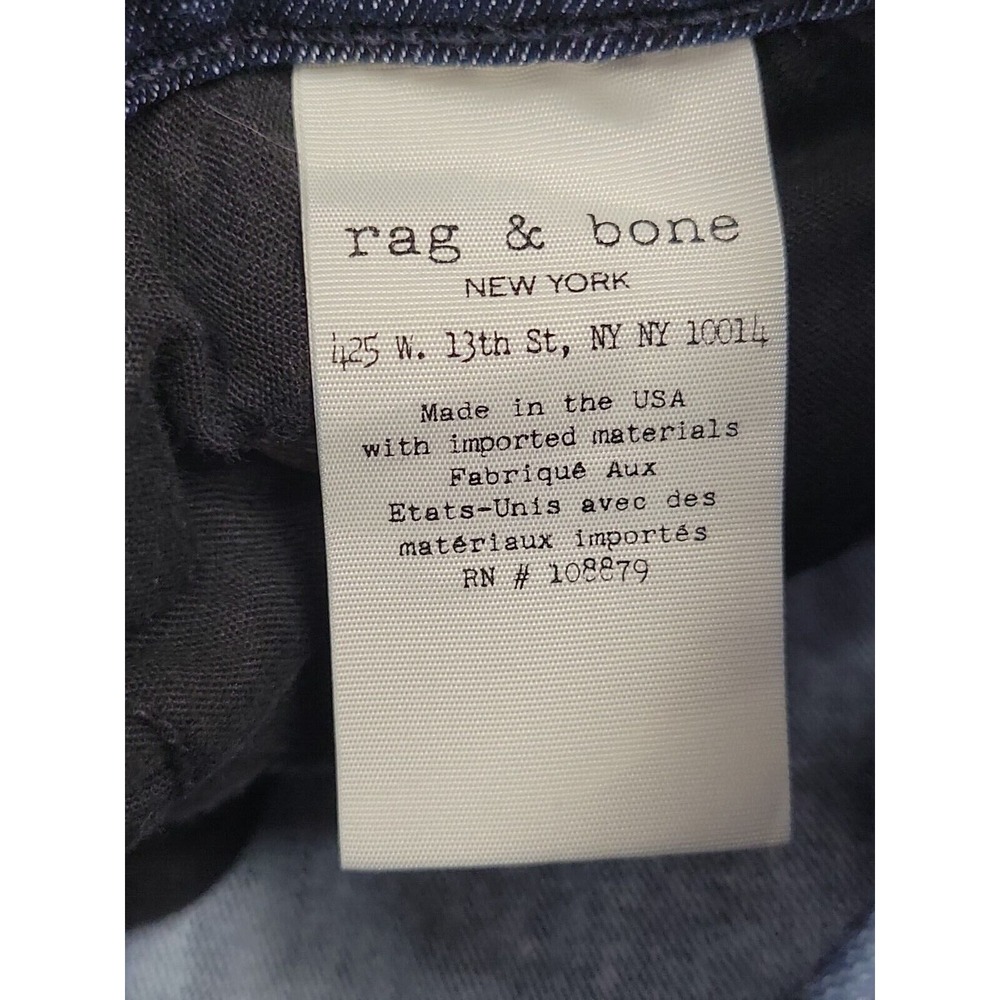 Rag & Bone Mid-Rise Skinny Jeans Indigo Wash $195 W1502K122IND Japanese Denim 28 - Picture 6 of 8